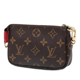 ルイ ヴィトン モノグラム ミニポシェット アクセソワール チェーン ポーチ M41655 ブラウン マルチカラー PVC レザー レディース LOUIS VUITTON 【中古】